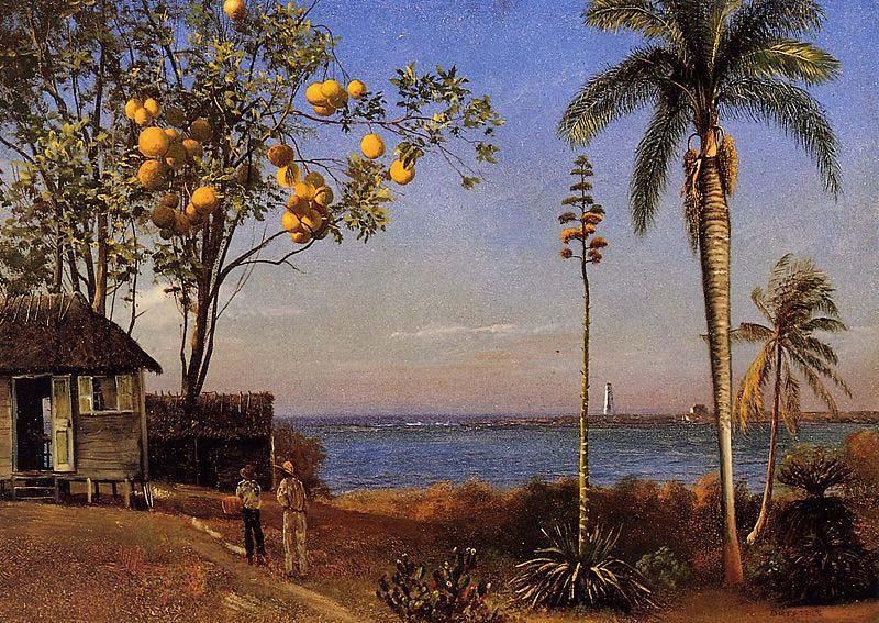 Albert Bierstadt A View in the Bahamas Spain oil painting art